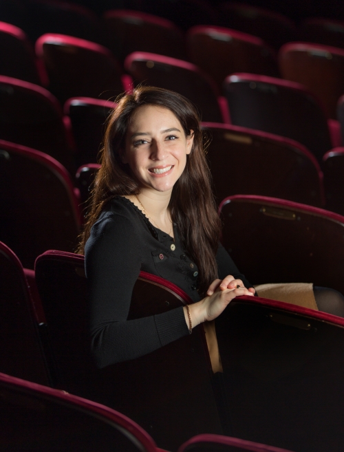 Micaela Shuchman ’16 in a seat at the Walnut Street Theater