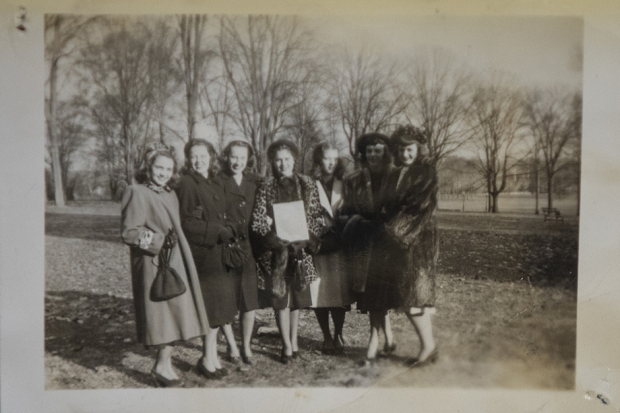 Seven women in the late 1940s