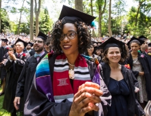 The crowd of Swarthmore Graduates await their turn to receive their diplomas.