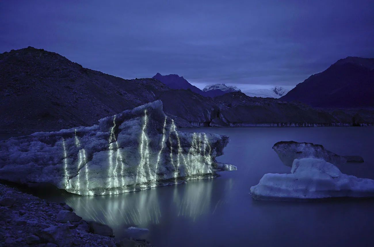 iceberg at night