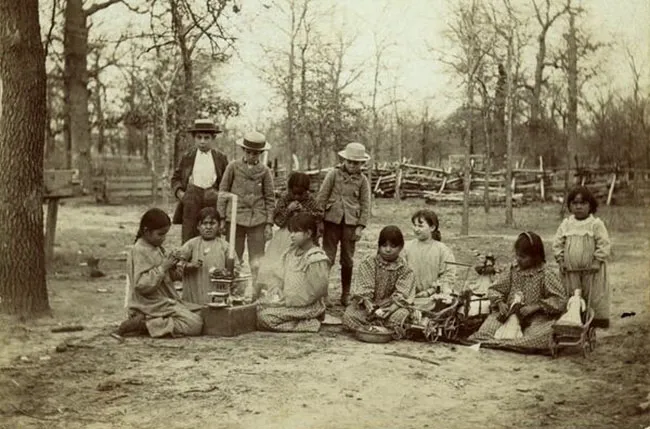 Children at Kickapoo Village, Oklahoma ca. 1890