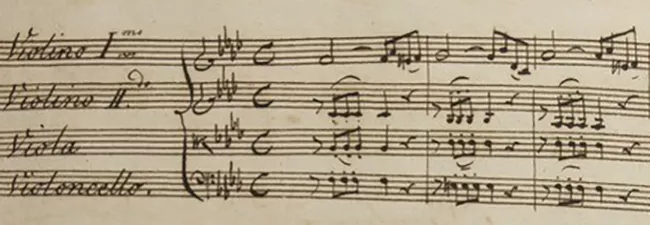 example of a musical score