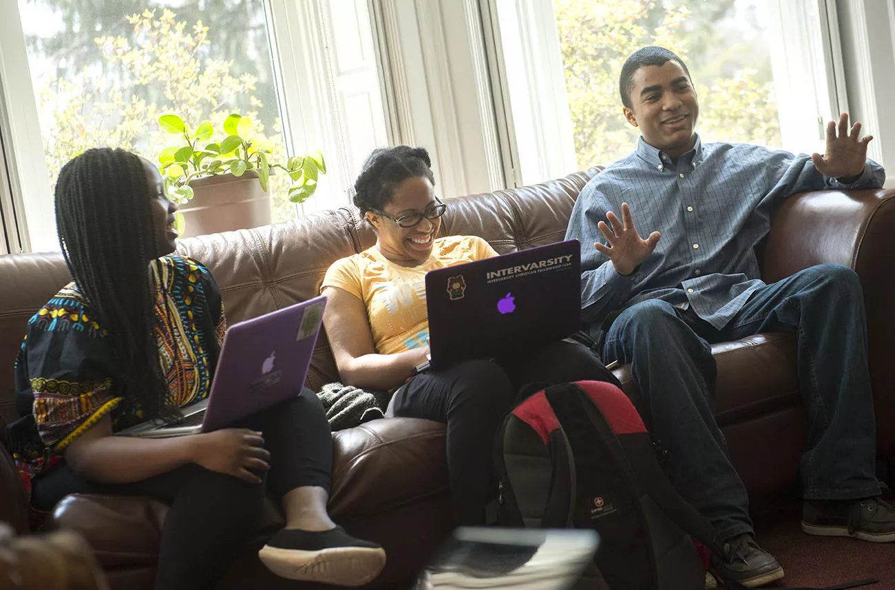 students using laptops