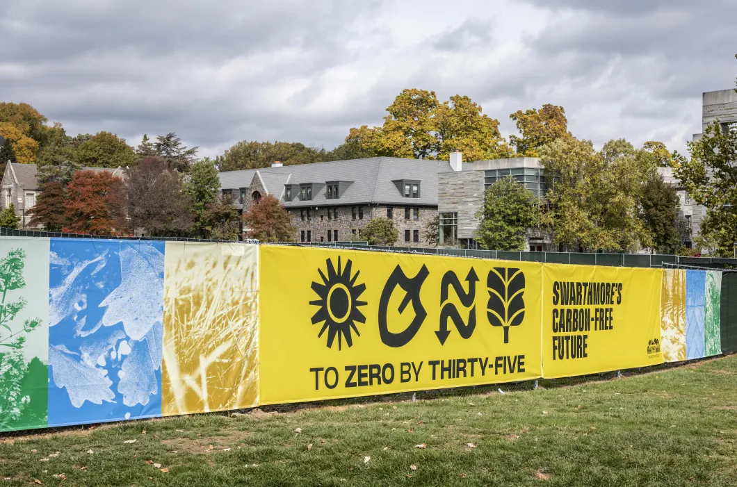 A yellow banner saying to Zero by 35