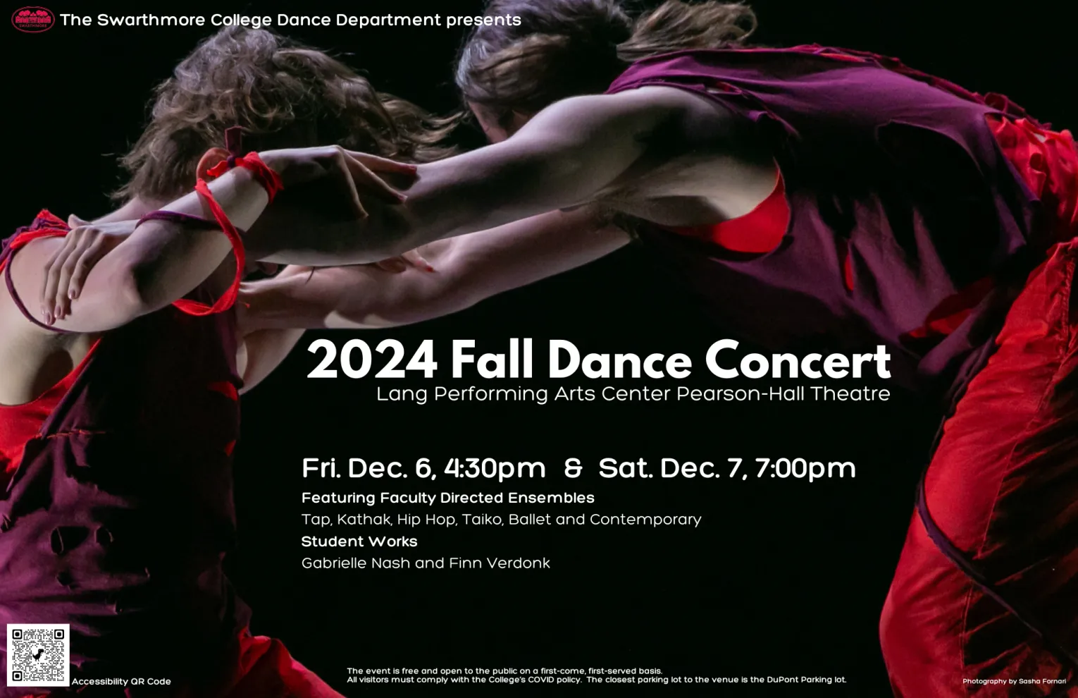 Fall Poster with two dancers on a black background