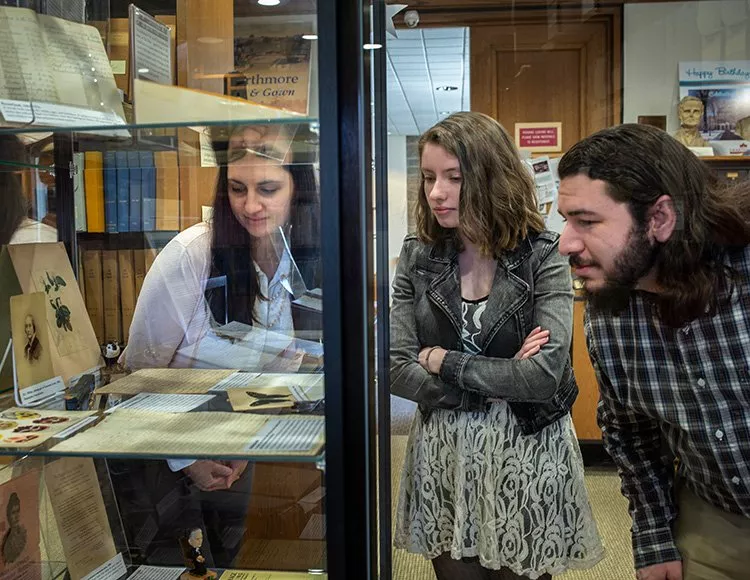 Alternate photo text: Digitization technicians Brigitte Burger, Chloe Lucchesi-Malone, and James Truitt have already scanned more than 30,000 pages of manuscripts, diaries, and organizational records.