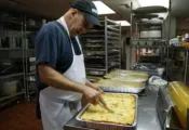 preparing food for Local Foods Night