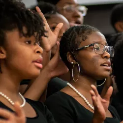 Participants perform with Chester Children's Chorus