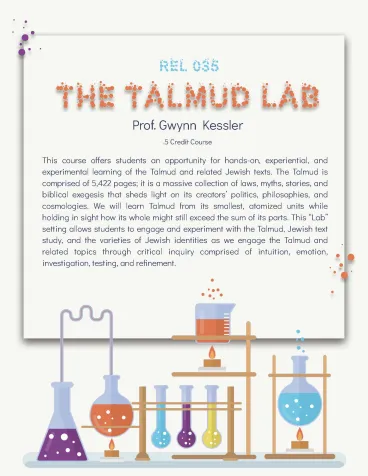 RELG 035. The Talmud Lab spring '22 poster