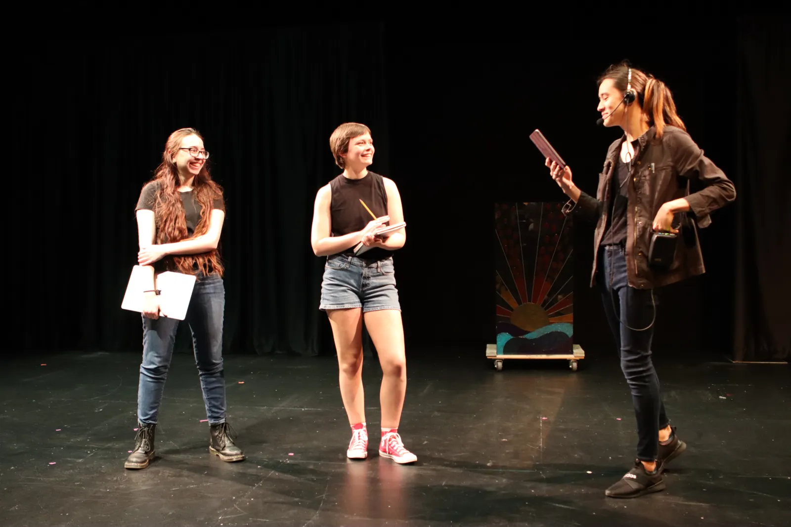 Eva Nahass, Lizzie Culp and Jules Kyung in "STANDBY, Yours", directed by Jules Kyung