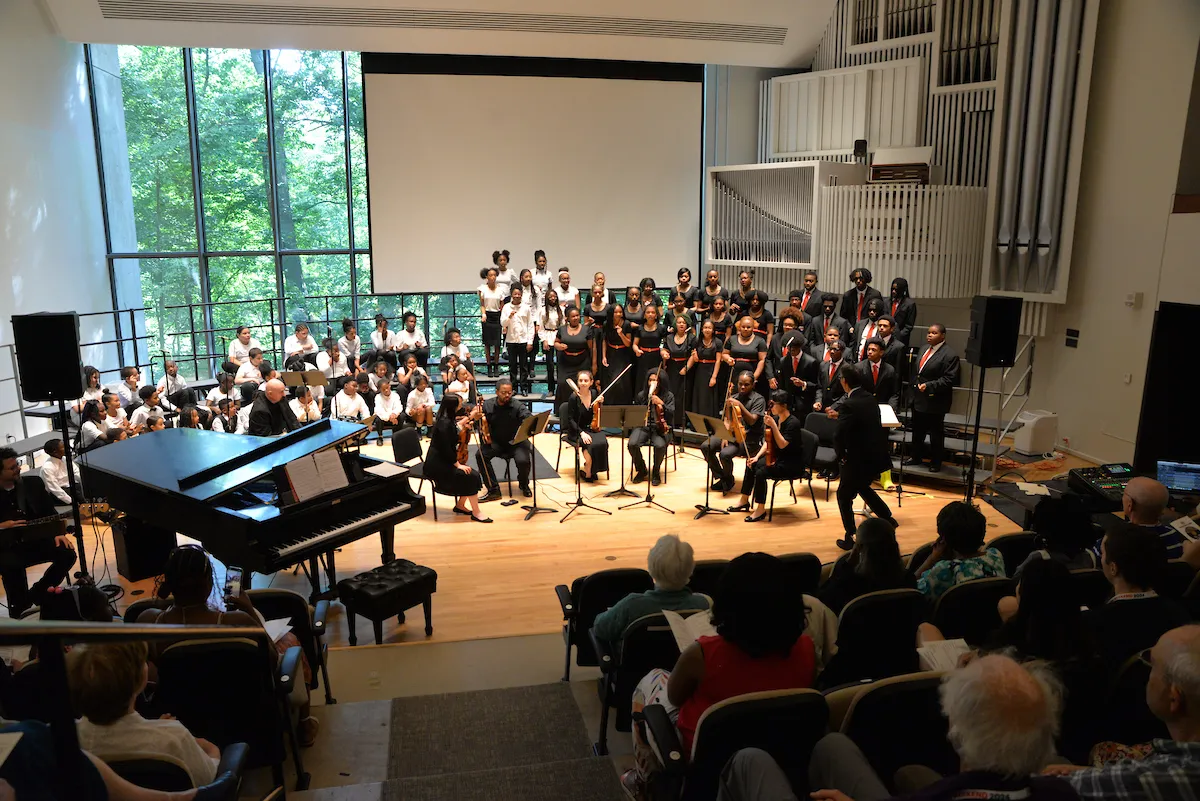 Audience listens to Chester Children's Chorus perform