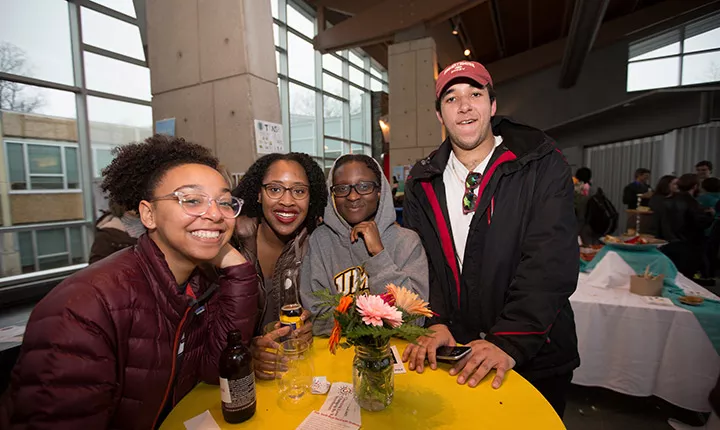 Students at the reception