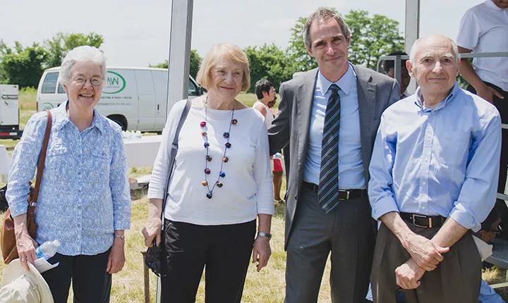 Carol Hopkins, Hevdah Shuchman, Salem Shuchman '84, and Ray Hopkins, Emeritus Professor of Political Science  