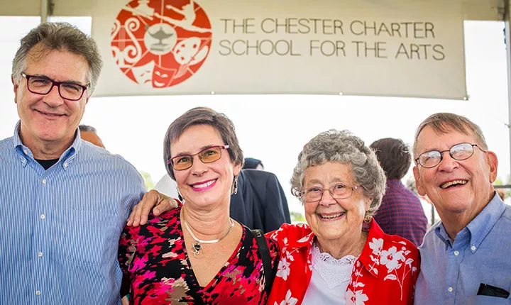 Joe Turner '73 and Lana Turner ‘74, with friends, Peggy Thompson and Pete Thompson, Emeritus Professor Chemistry