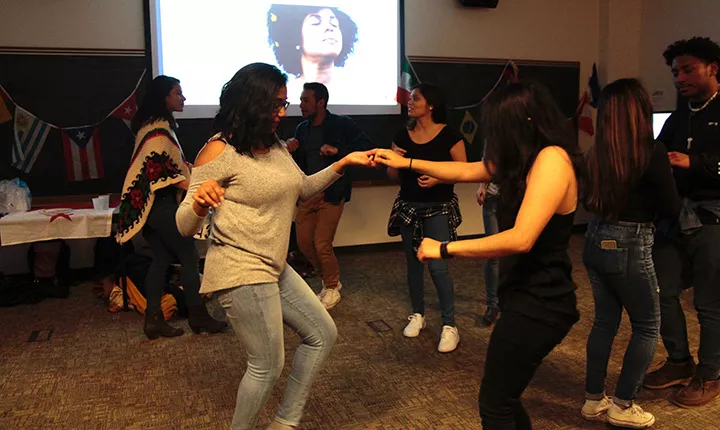 Students learn cultural dance moves