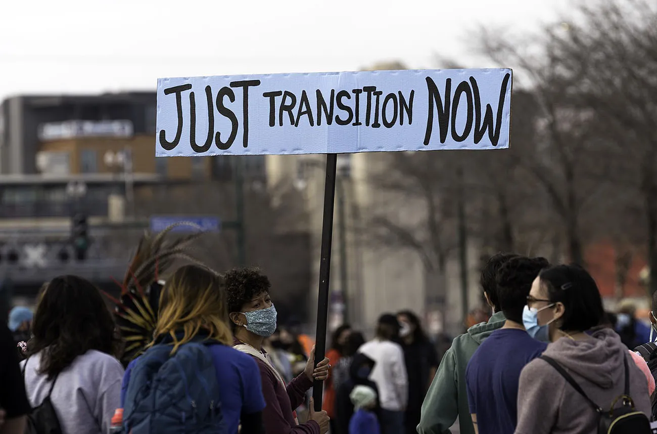 Just transition now! sign