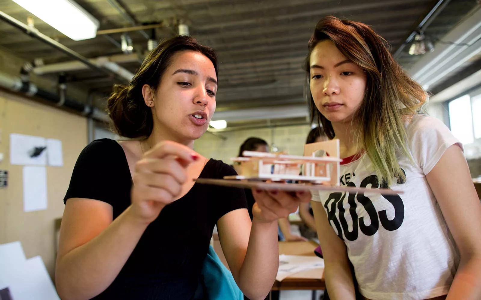 two students working on a project