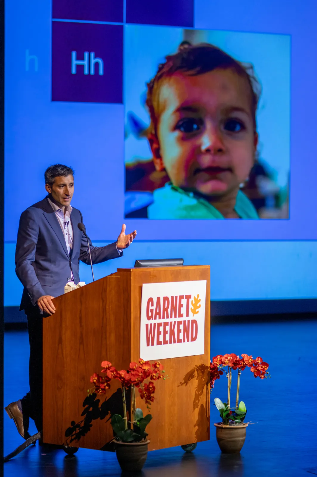 Matthew Goldstein at podium during McCabe Lecture