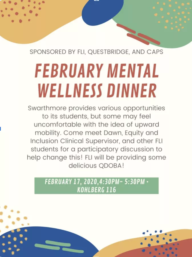 february mental wellness dinner flyer