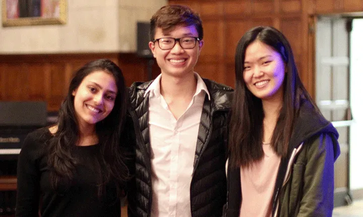 Michelle Kim ('20), David Chang ('20), and Riya Phillip (BMC)