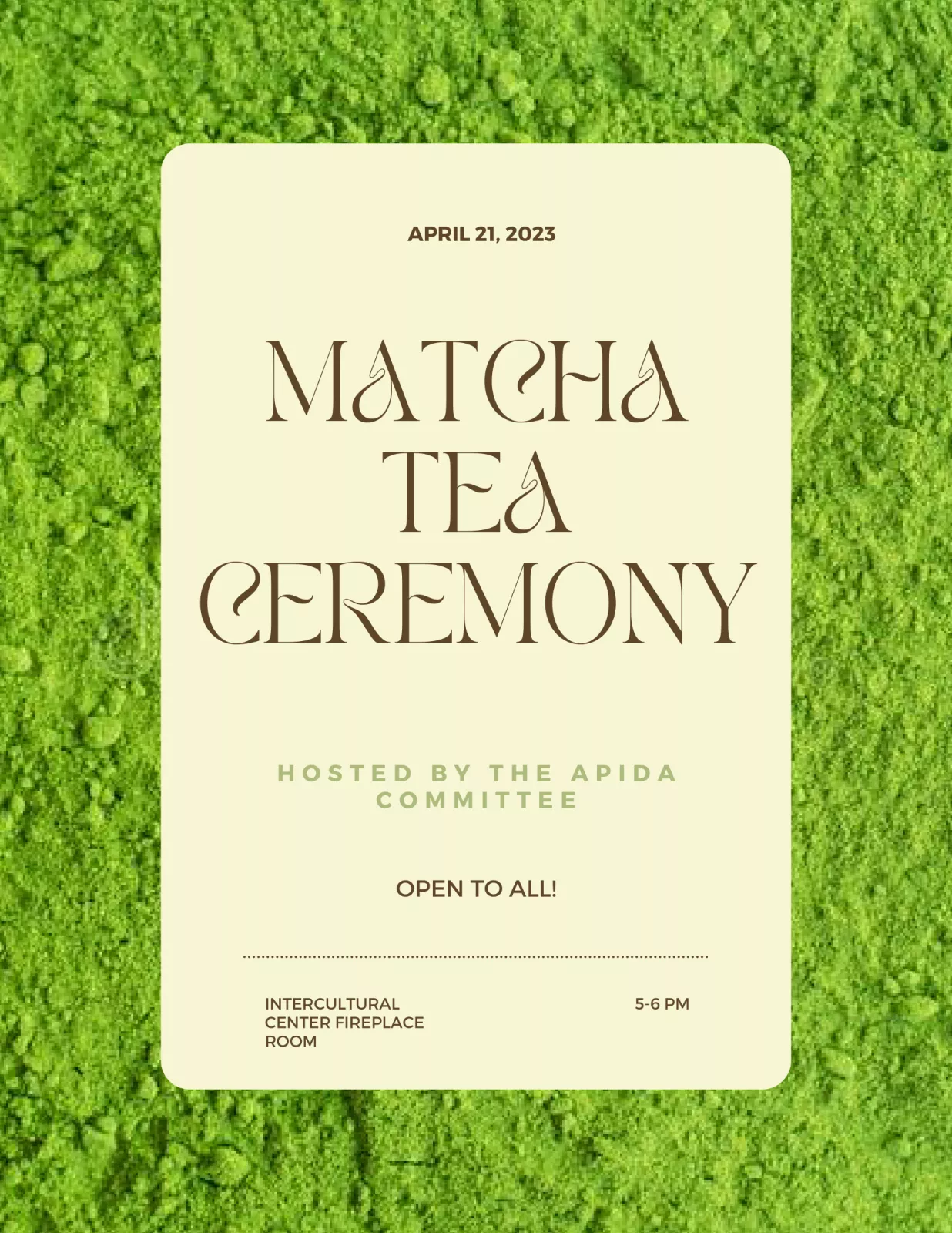 APIDA tea ceremony flyer