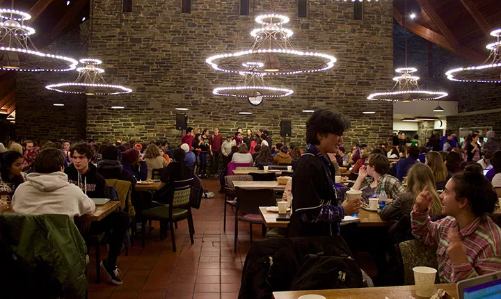 Sharples is crowded during midnight breakfast