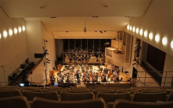 Orchestra rehearsal in Lang Concert Hall