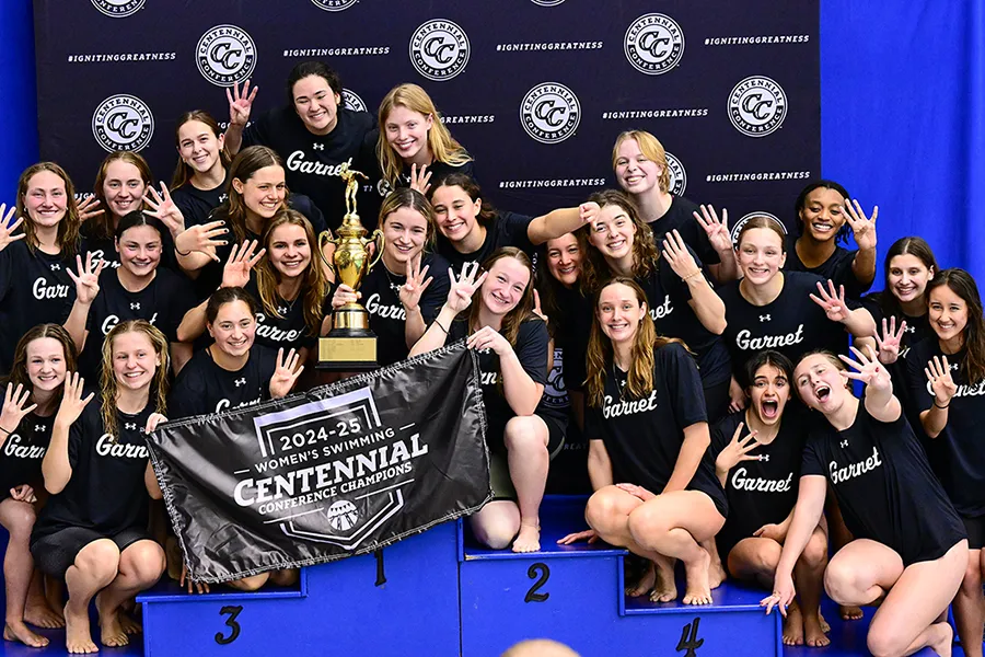 Women's swim team celebrates title