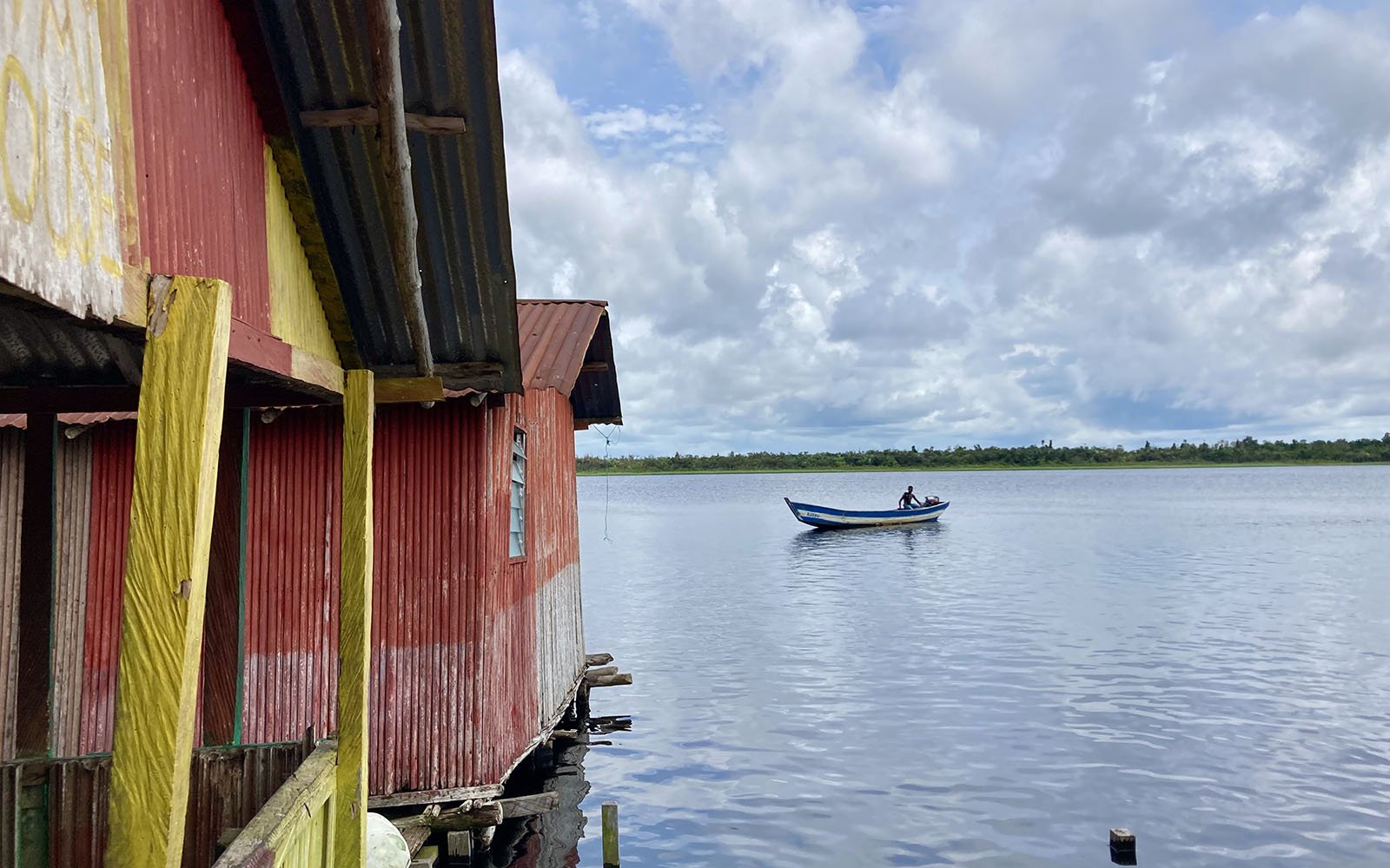 lake and side of a lake house