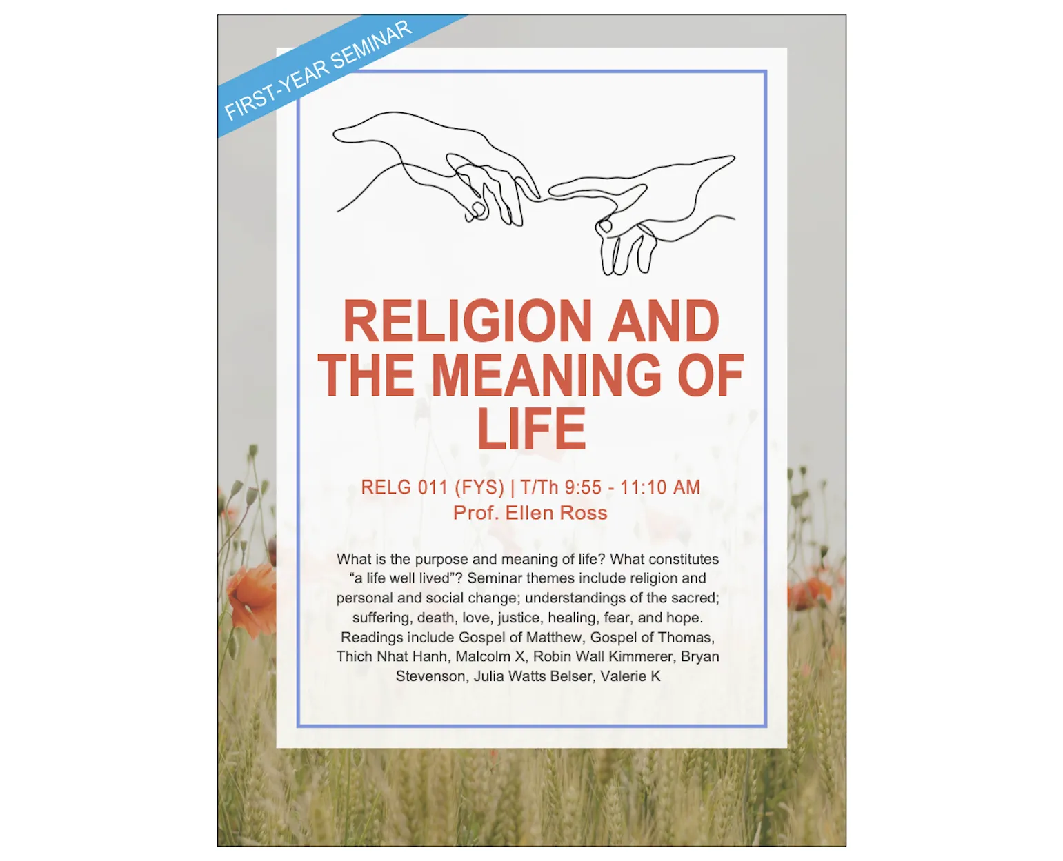 FYS: Religion and the Meaning of Life