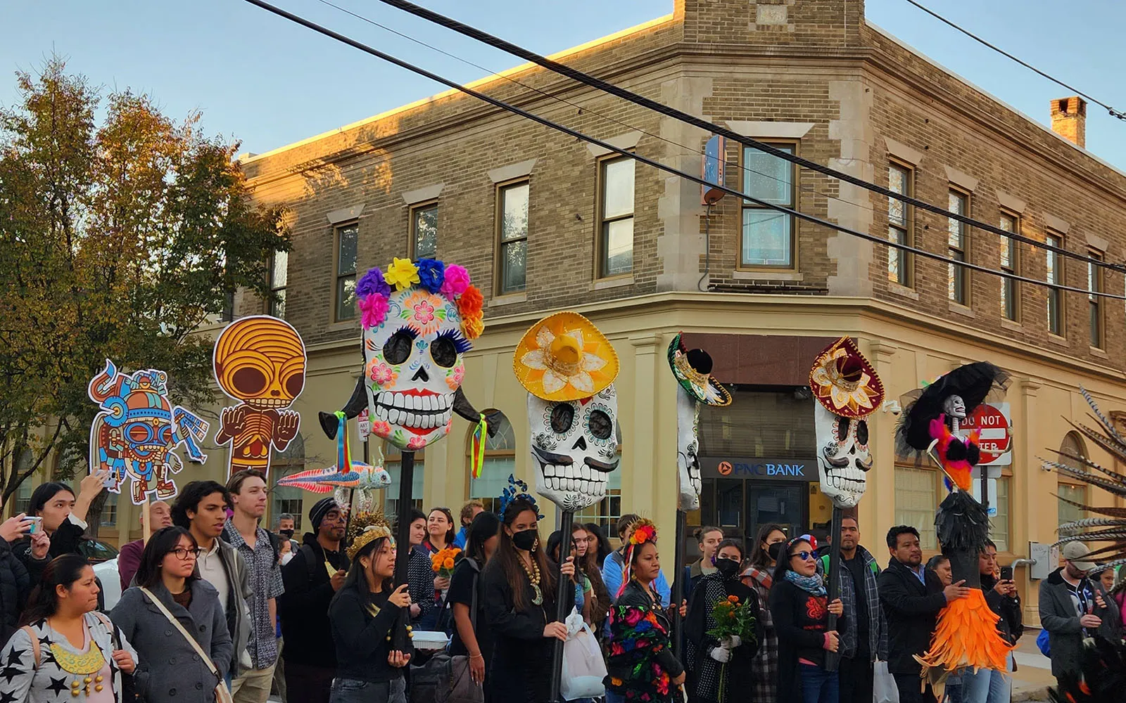 students at parade