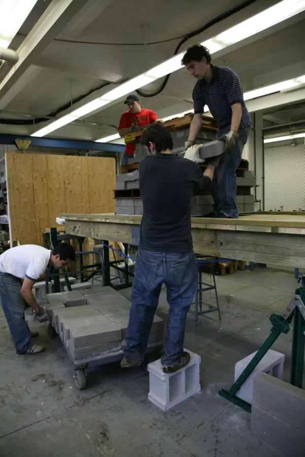 Students participating in the Bridge Competition