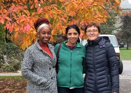 Samantha Nyovanie, Liliya Yatsunyk, & Dr. Mamta Tahiliani at Swarthmore.