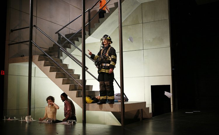 Fireman on stairs