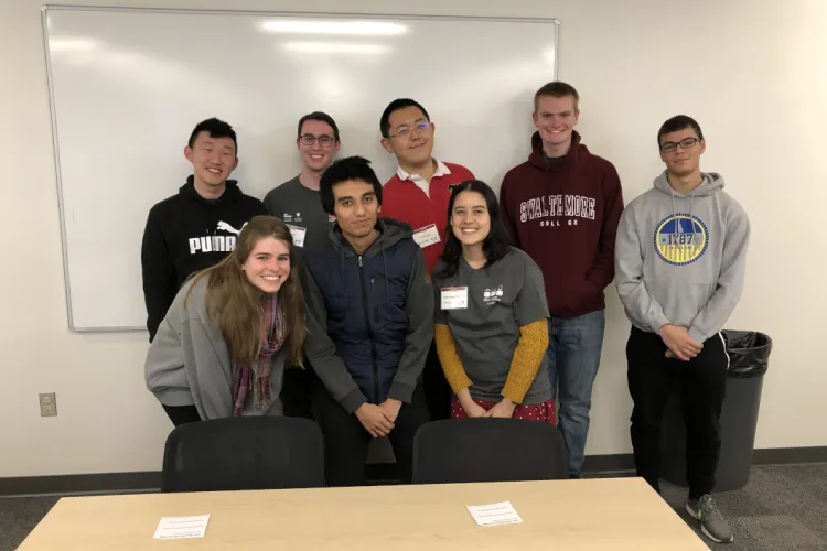 Members of Swarthmore’s programming competition team