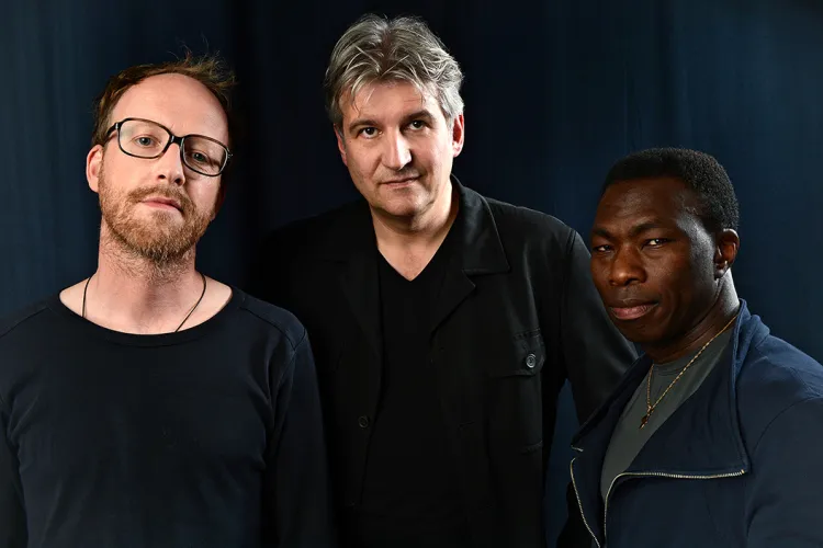 From left: Christian Thomé, Hans Lüdemann, Aly Keita