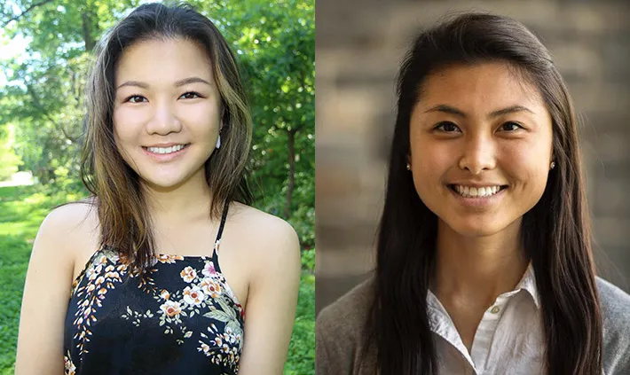 Christina Hui ’18 and Xiaojing Zeng ’19