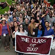 Members of the Class of 2007 begin their march in the Parade of Classes