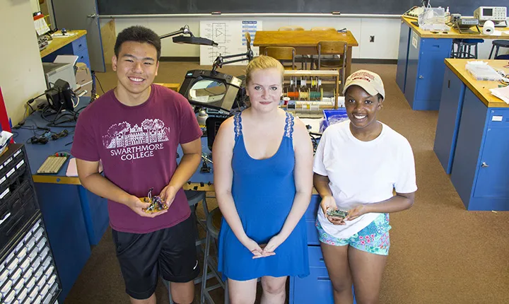 Jerry Gu '18, Kira Emmons '20, Jasmine Charles '18