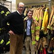 Students poses with externship mentor