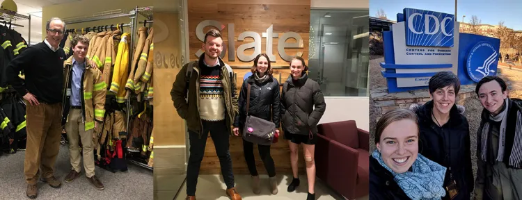 Swarthmore students during 2018 externships