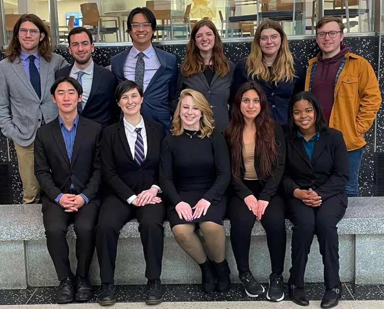 Group photo of mock trial team