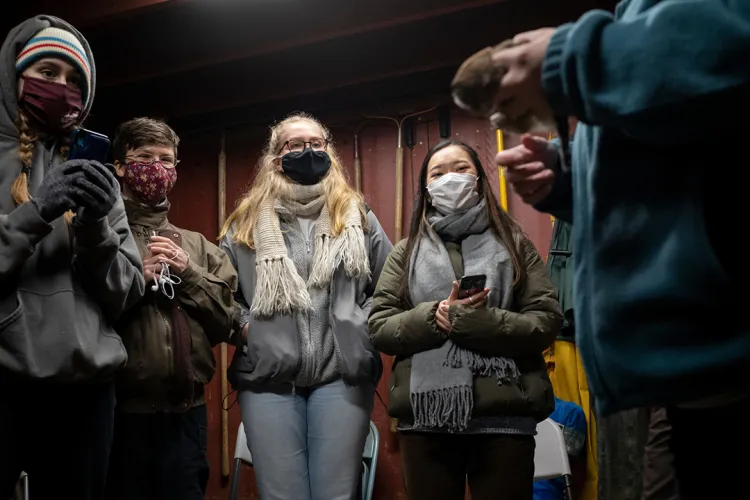 Students learn about owl banding