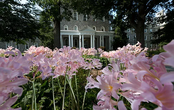 Parrish Hall in spring