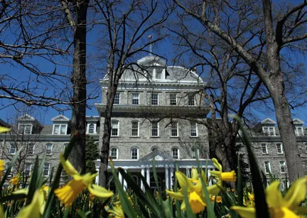 Parrish Hall in springtime