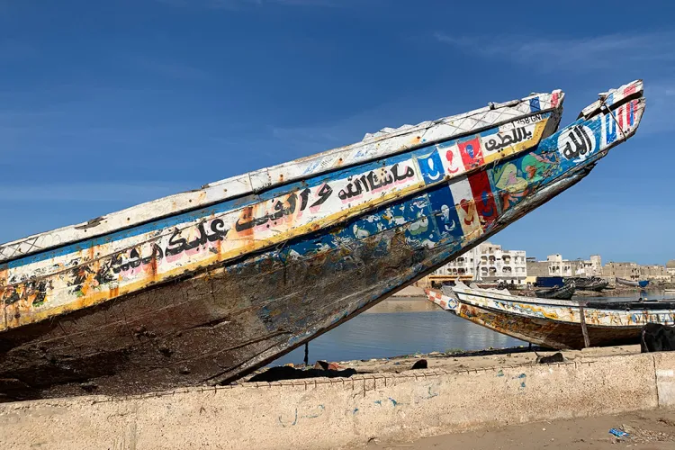 Boat in dock in Senegal