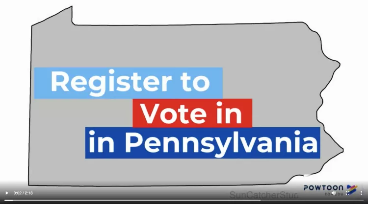 Screenshot of video "Register to Vote in Pennsylvania"