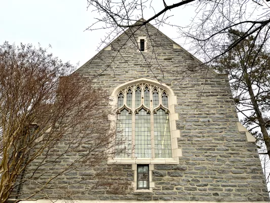 Old Tarble, exterior. Lancet window detail.