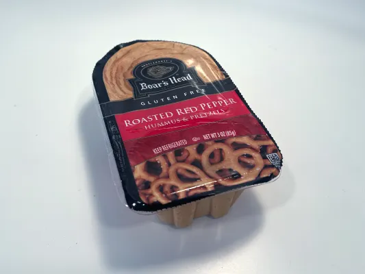 hummus and pretzels container