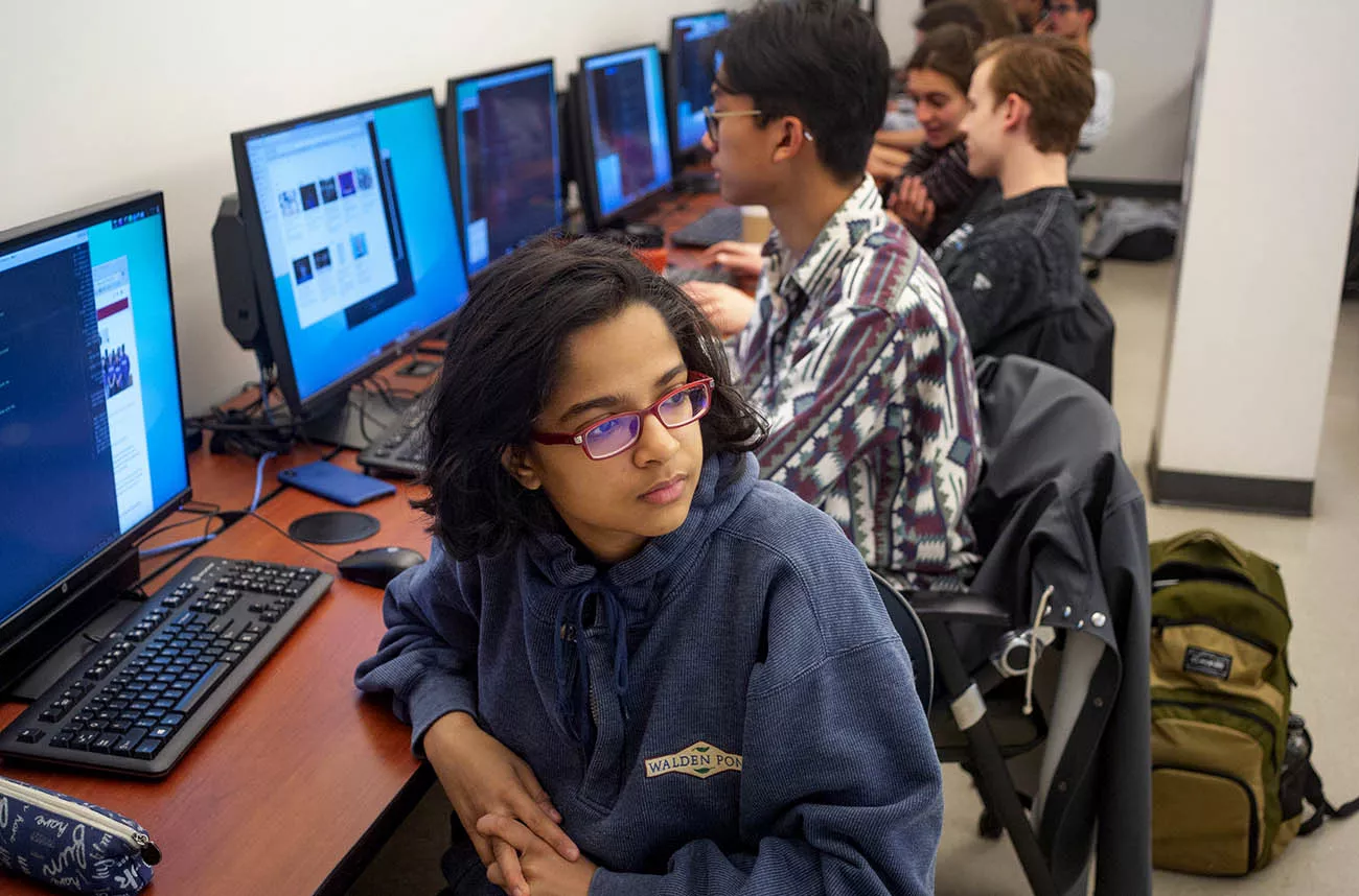 students in computer lab